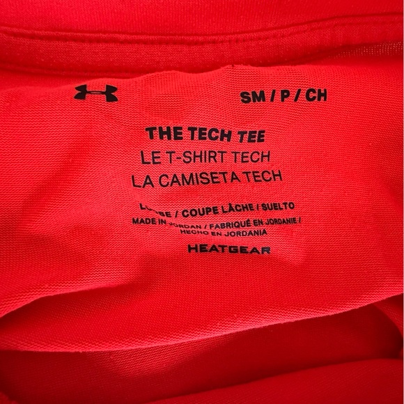 Under Armour Orange Short Sleeve Tee Athletic Blend - Picture 2 of 5